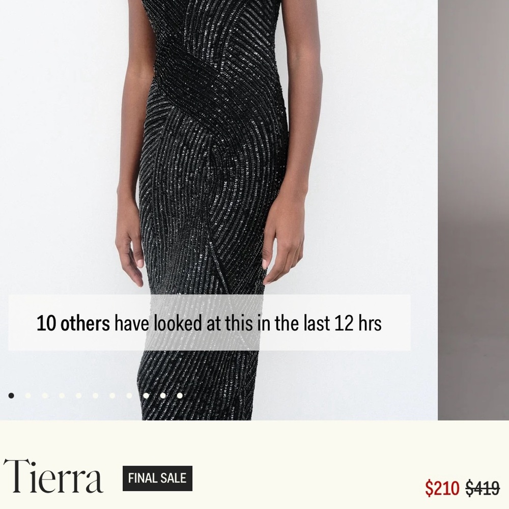 Meshki Black Sequin Strapless Bodycon Maxi Dress